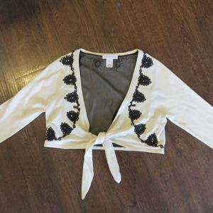 SOLD White House Black Market Embroidered Bolero